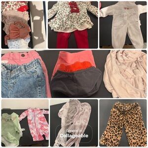 Mixed Baby Girl Clothing Lot 6/9-12M